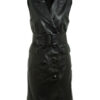 Set Lederkleid, Schwarz