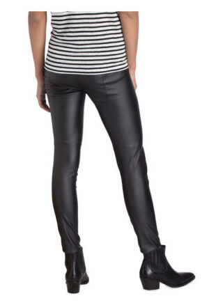 Set Leggings in Lederoptik, Schwarz