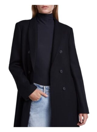 Set Mantel aus nachhaltiger Wolle, Schwarz