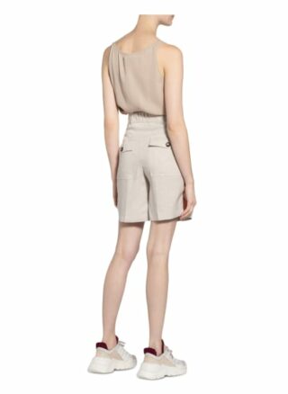 Set Shorts mit Leinen, Beige