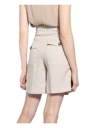 Set Shorts mit Leinen, Beige