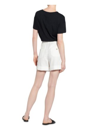 Set Shorts mit Leinen, Weiß