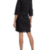 Smith&Soul Kleid mit 3/4-Arm und Leinen, Schwarz