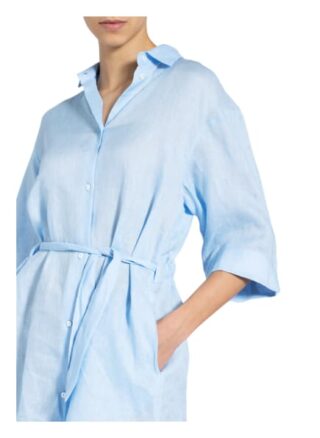 Sophie Hemdblusenkleid Zit aus Leinen, Blau