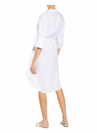 Sophie Hemdblusenkleid Zit aus Leinen, Weiß