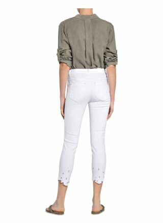 Sportalm 7/8-Jeans mit Stickereien, Weiß