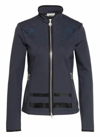Sportalm Jerseyjacke mit Schmucksteinbesatz, Blau