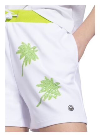 Sportalm Sweatshorts mit Paillettenbesatz, Weiß