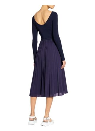 Sportmax Kleid Falena im Materialmix, Blau