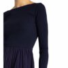 Sportmax Kleid Falena im Materialmix, Blau