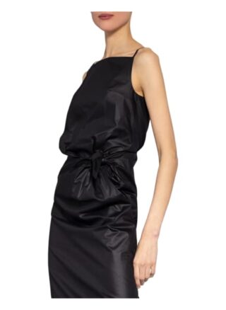 Sportmax Kleid in Wickeloptik, Schwarz