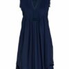 Steffen Schraut Kleid mit Spitzenbesatz, Blau