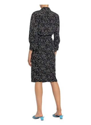 Steffen Schraut Wickelkleid mit 3/4-Arm, Schwarz
