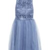 Suddenly Princess Cocktailkleid mit Spitzenbesatz, Blau