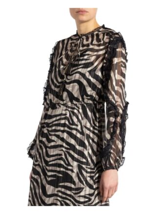 Summum Woman Kleid mit Spitzenbesatz, Schwarz