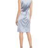Swing Cocktailkleid aus Satin, Blau