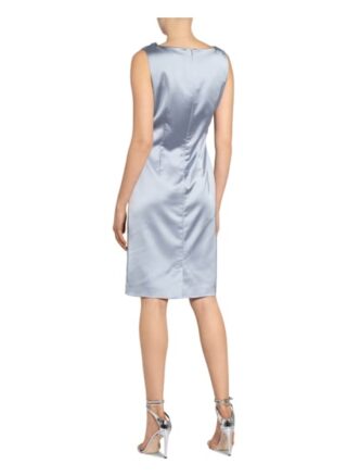 Swing Cocktailkleid aus Satin, Blau