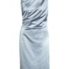 Swing Cocktailkleid aus Satin, Blau
