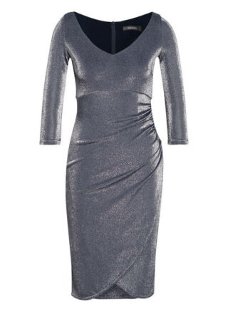 Swing Cocktailkleid mit 3/4-Arm, Blau