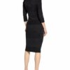 Swing Cocktailkleid mit 3/4-Arm, Schwarz