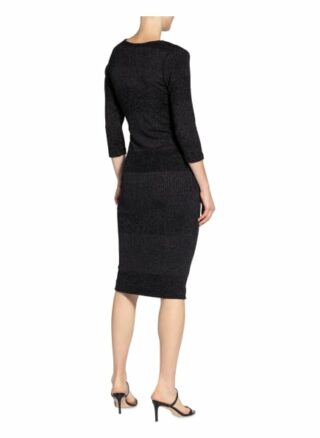 Swing Cocktailkleid mit 3/4-Arm, Schwarz