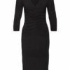 Swing Cocktailkleid mit 3/4-Arm, Schwarz