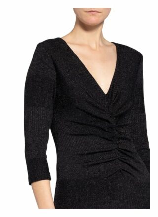 Swing Cocktailkleid mit 3/4-Arm, Schwarz