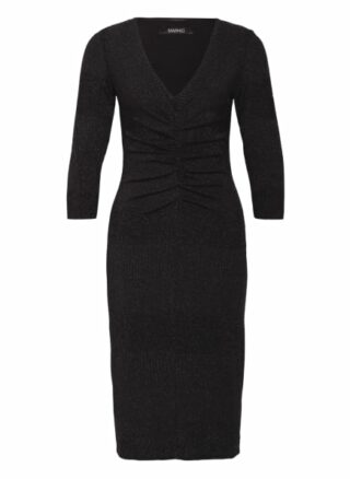 Swing Cocktailkleid mit 3/4-Arm, Schwarz