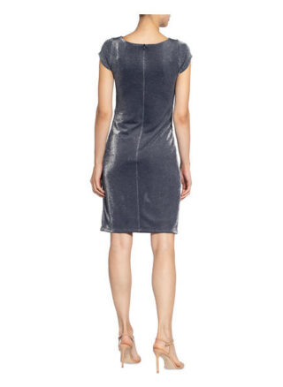 Swing Cocktailkleid mit Glitzergarn, Blau