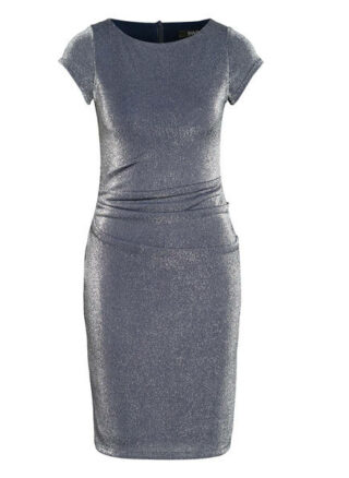 Swing Cocktailkleid mit Glitzergarn, Blau