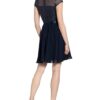 Swing Cocktailkleid mit Paillettenbesatz, Blau