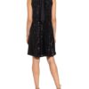 Swing Cocktailkleid mit Paillettenbesatz, Schwarz