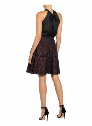 Swing Cocktailkleid mit Schluppe, Schwarz