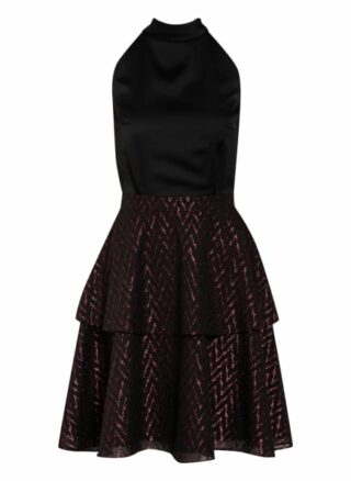 Swing Cocktailkleid mit Schluppe, Schwarz