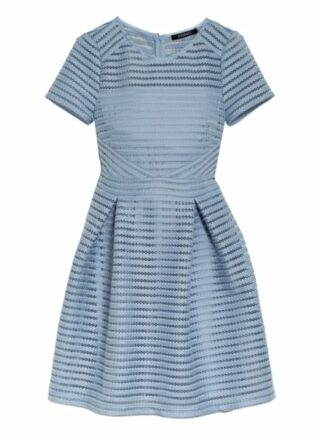 Swing Cocktailkleid mit Spitzenbesatz, Blau