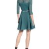 Swing Cocktailkleid mit Spitzenbesatz, Grün