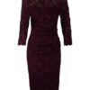 Swing Spitzenkleid mit 3/4-Arm, Lila