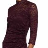Swing Spitzenkleid mit 3/4-Arm, Lila