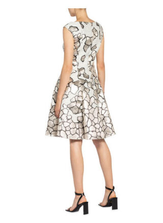 Talbot Runhof Jacquard-Cocktailkleid korbut20, Weiß