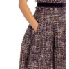 Talbot Runhof Tweed-Kleid, Lila