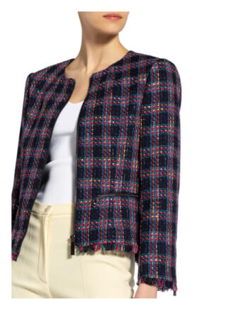 Ted Baker Bouclé-Jacke Rosesal mit Galonstreifen, Blau