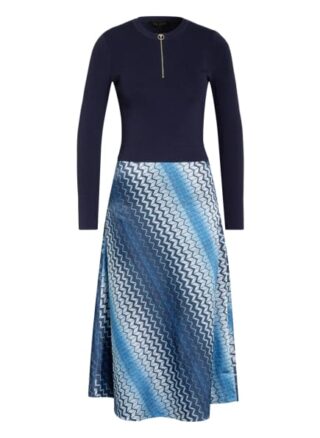 Ted Baker Kleid Ionaaa im Materialmix, Blau
