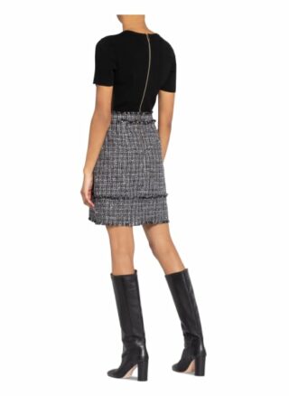Ted Baker Kleid Klaudid im Materialmix, Schwarz