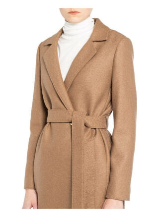 Ted Baker Mantel Corinna mit Kunstpelzbesatz, Beige