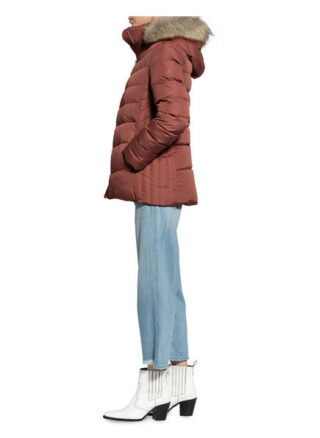 Tommy Hilfiger Daunenjacke mit Kunstfellbesatz, Pink