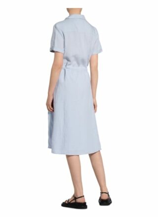 Tommy Hilfiger Hemdblusenkleid aus Leinen, Blau