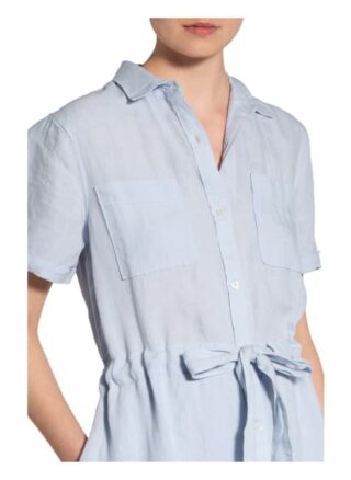 Tommy Hilfiger Hemdblusenkleid aus Leinen, Blau
