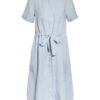 Tommy Hilfiger Hemdblusenkleid aus Leinen, Blau