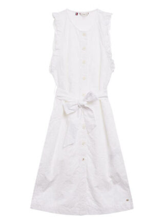 Tommy Hilfiger Kleid Rubi aus Lochspitze, Weiß