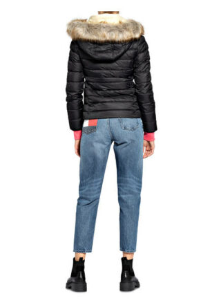 Tommy Jeans Daunenjacke mit Kapuze, Schwarz